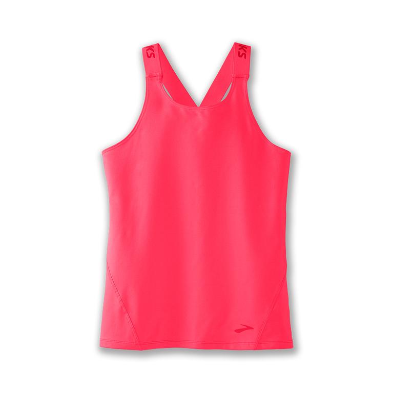 Brooks Pick-Up Women's Running Tank Top - Fluoro Pink (89534-UORT)